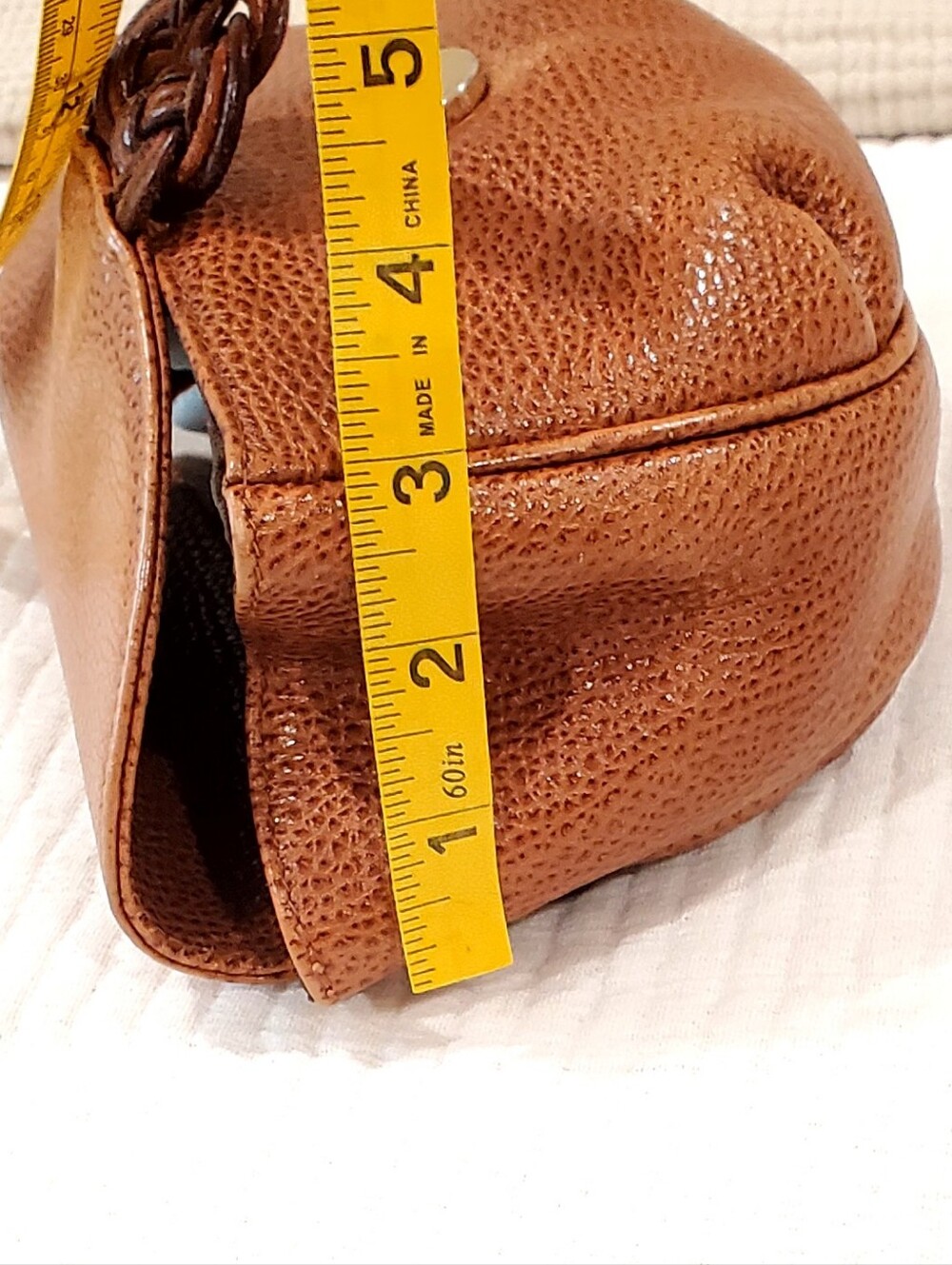 Desmo Italy Luxurious Leather Waist Belt Bag, Textured  British Brown Vtg, EUC - Picture 13 of 16